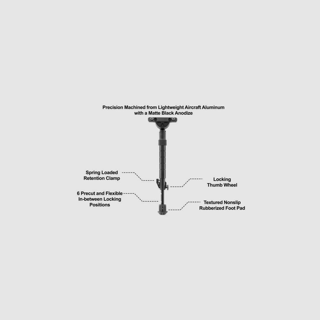 UTG Zweibein Recon Flex Bipody KeyMod 203 - 300 mm