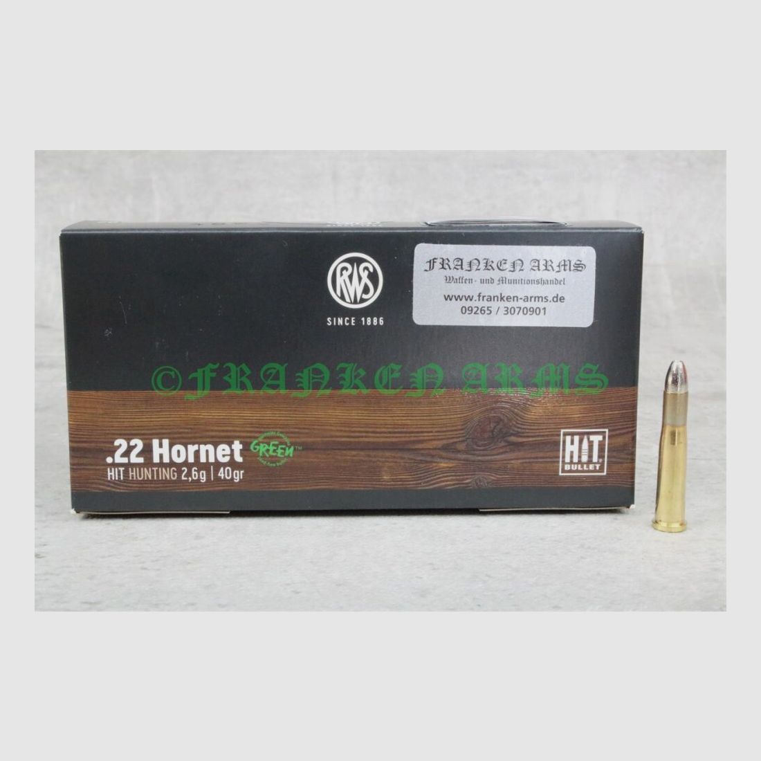 RWS HIT .22 Hornet 40gr. 2,6g 20 Stück Staffelpreise
