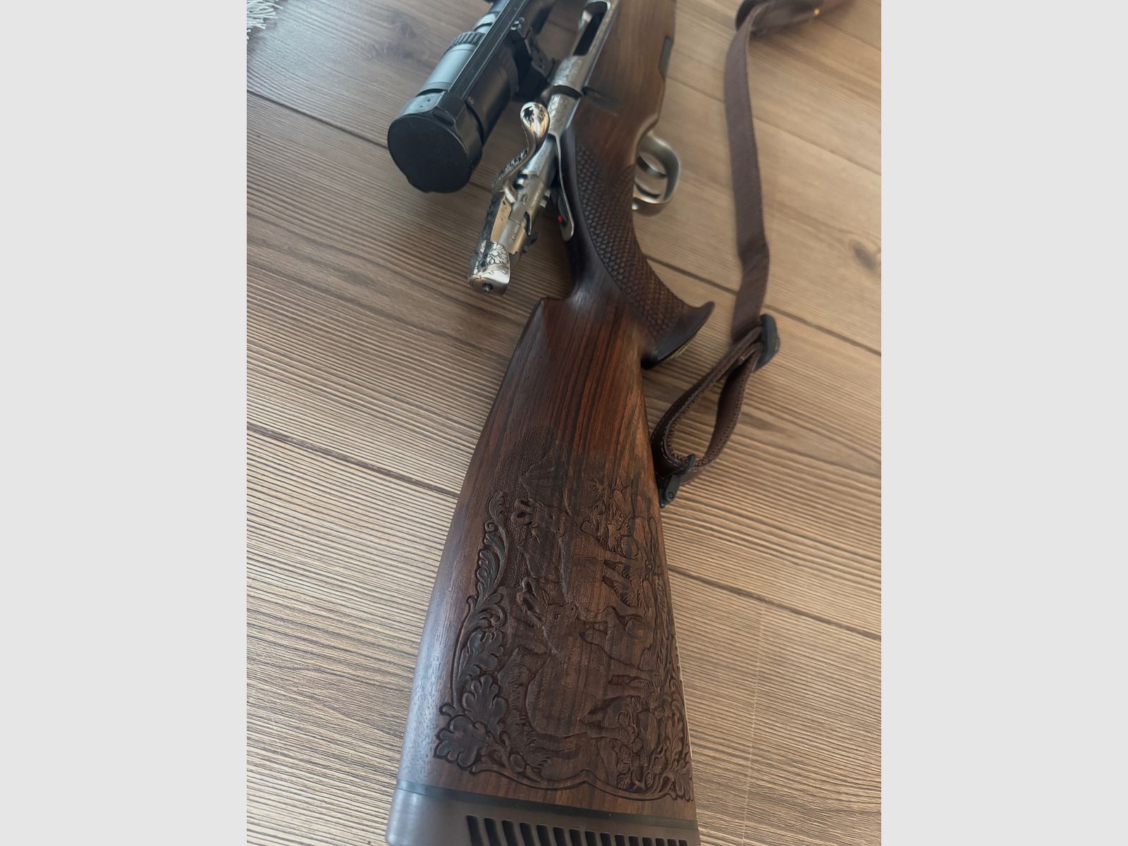 Steyr Mannlicher Luxus Repetierer .243 Win con pregiata incisione & Zeiss Victory HT