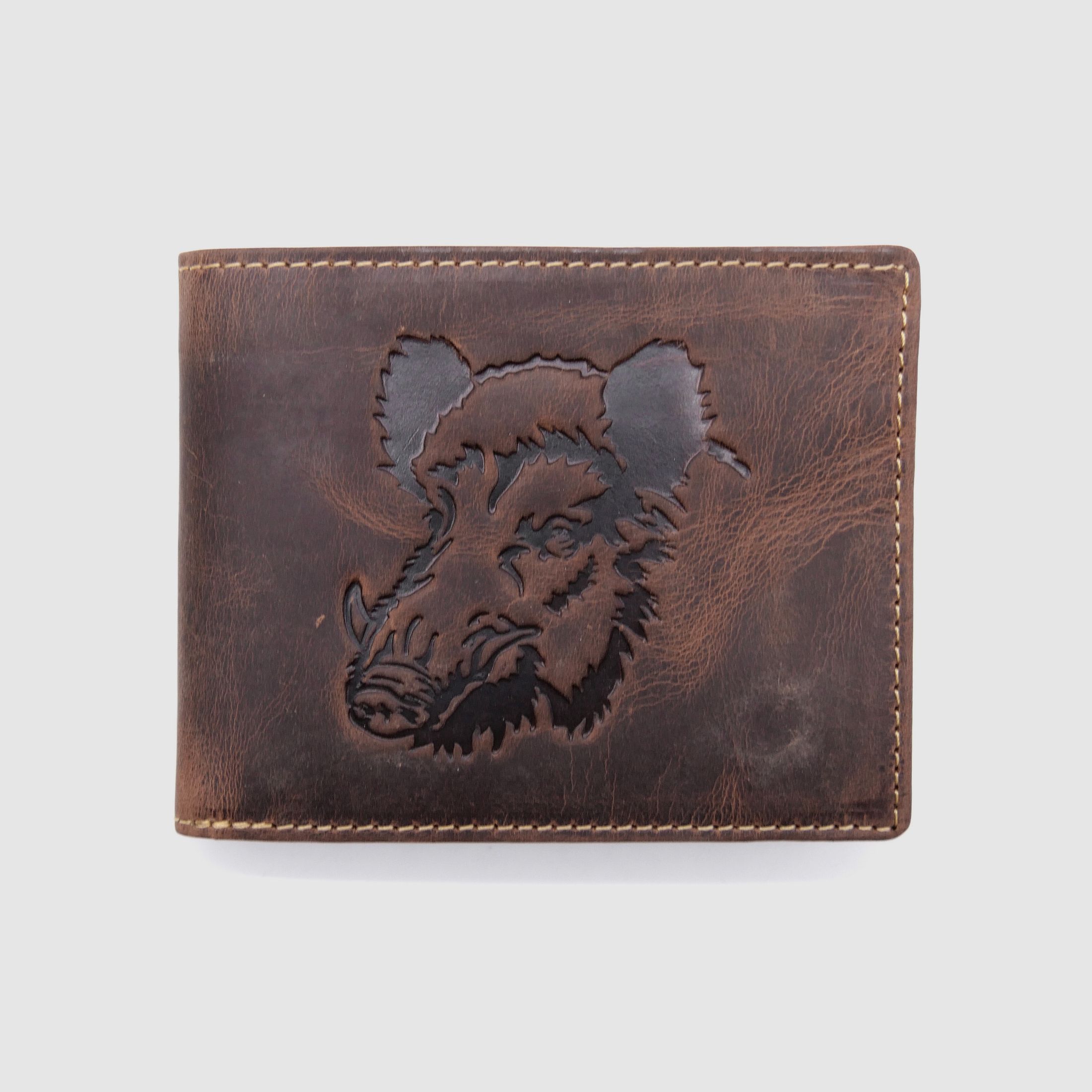 Greenburry Leder Geldbörse braun Vintage Animal Collection Keiler 1705-wildboar-25