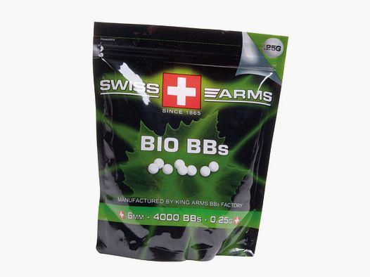 Swiss Arms 6mm BIO BBs Blancas 0,25 g 4.000 piezas