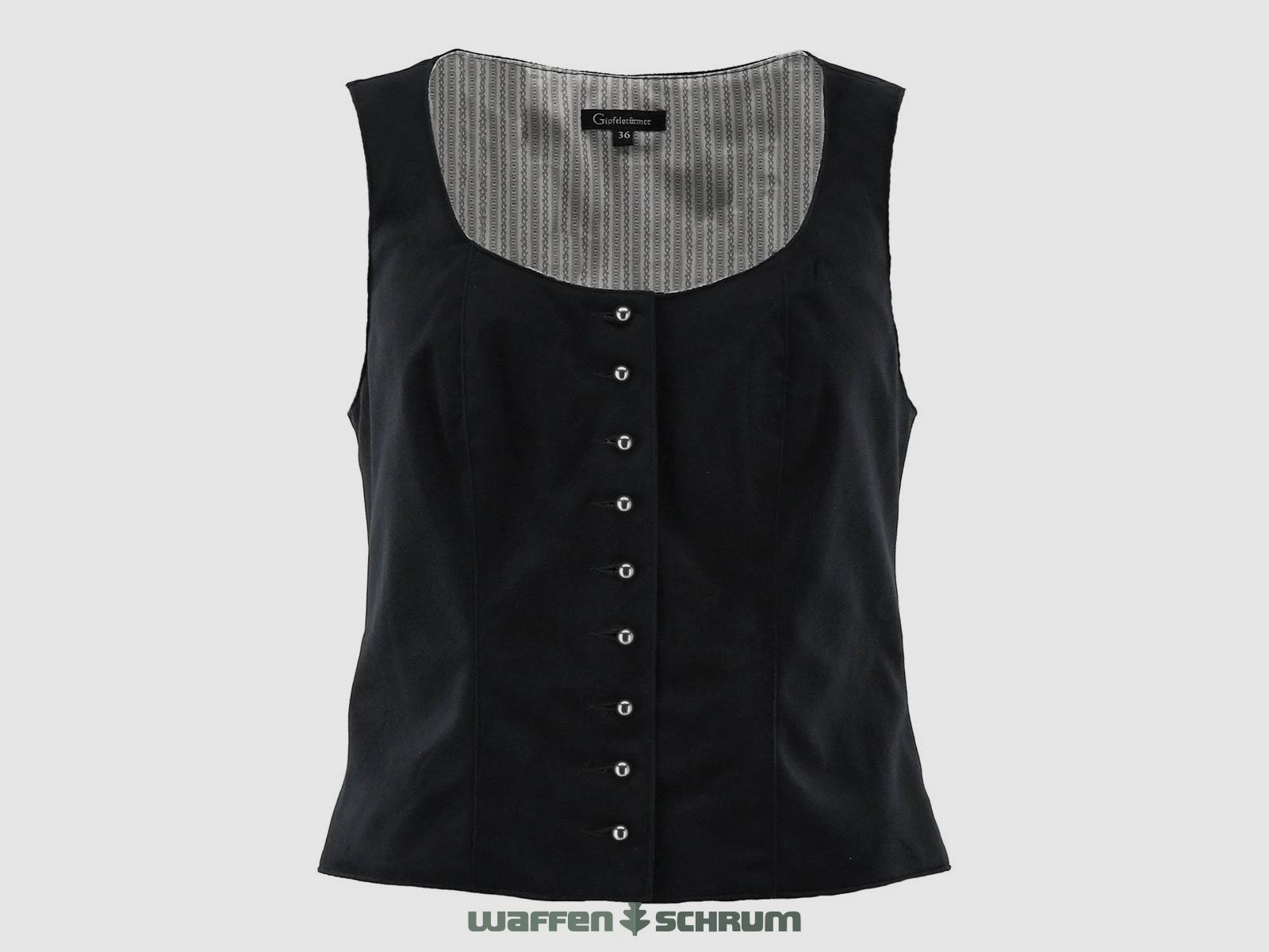 Gipfelstürmer Damenweste Mieder Schwarz
