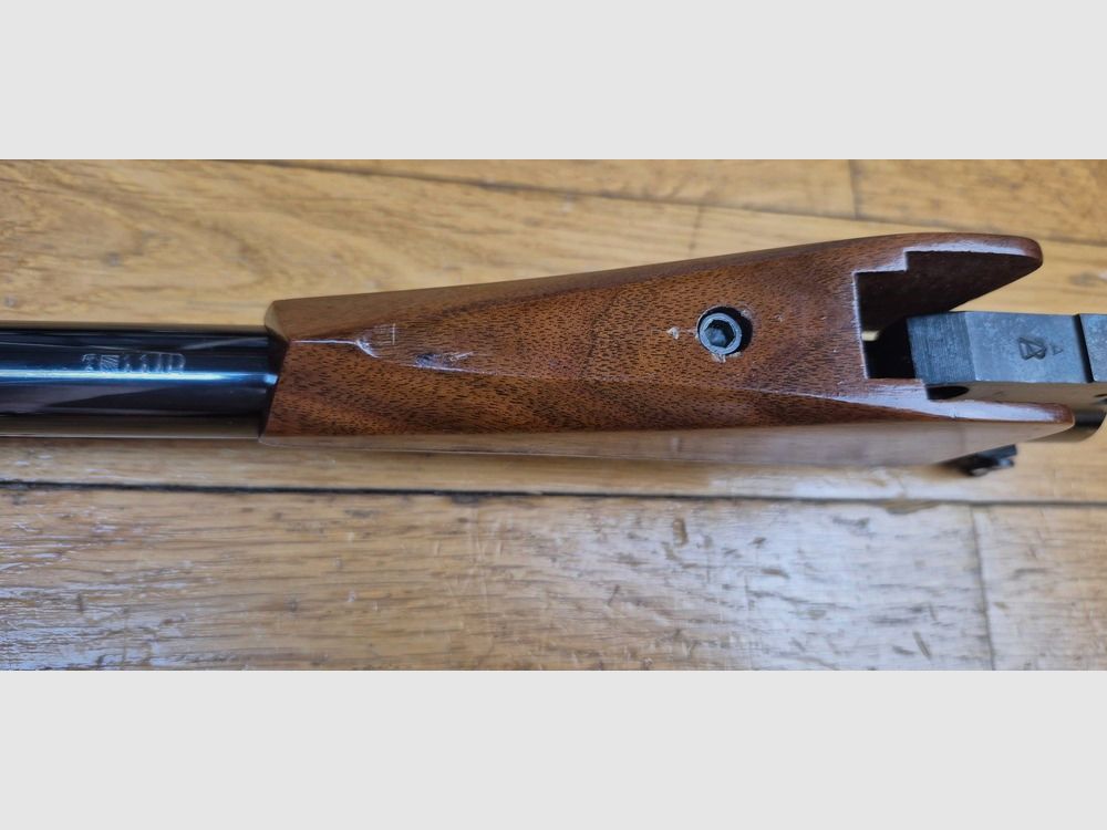 Sehr schöner Lauf für Thompson Center Pistol – Modell Contender – Lauf 10 Zoll – Kaliber 30-30 oder .30WCF – Rochester Waffen – Sehr schöner Schaft – Wunderschöner runder Lauf mit prächtigen Zügen – 100% Brünierung – Schönes Stück für Training und Präzision – TBE++/TBE+++, Bild 8 von 17