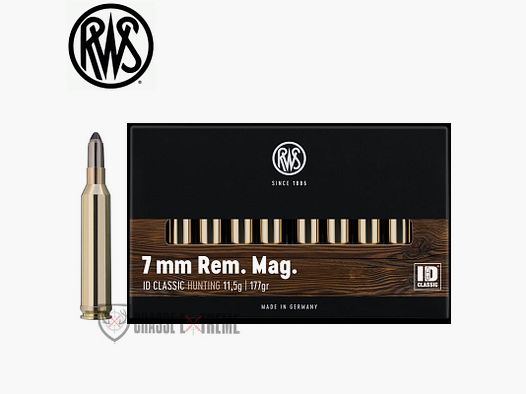 20 patronen RWS kal. 7mm Rem Mag 177gr ID Classic