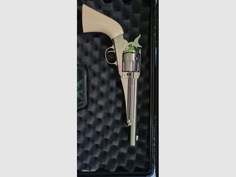 Remington 1875 CO2-Revolver Kal. 4,5 mm Diabolo/Stahl-BB nickel/Elfenbein-optik Vollmetall