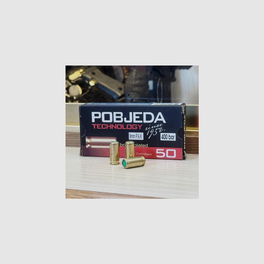 Pobjeda Technology Platzpatronen 9mm P.A.K. für Schreckschusspistolen
