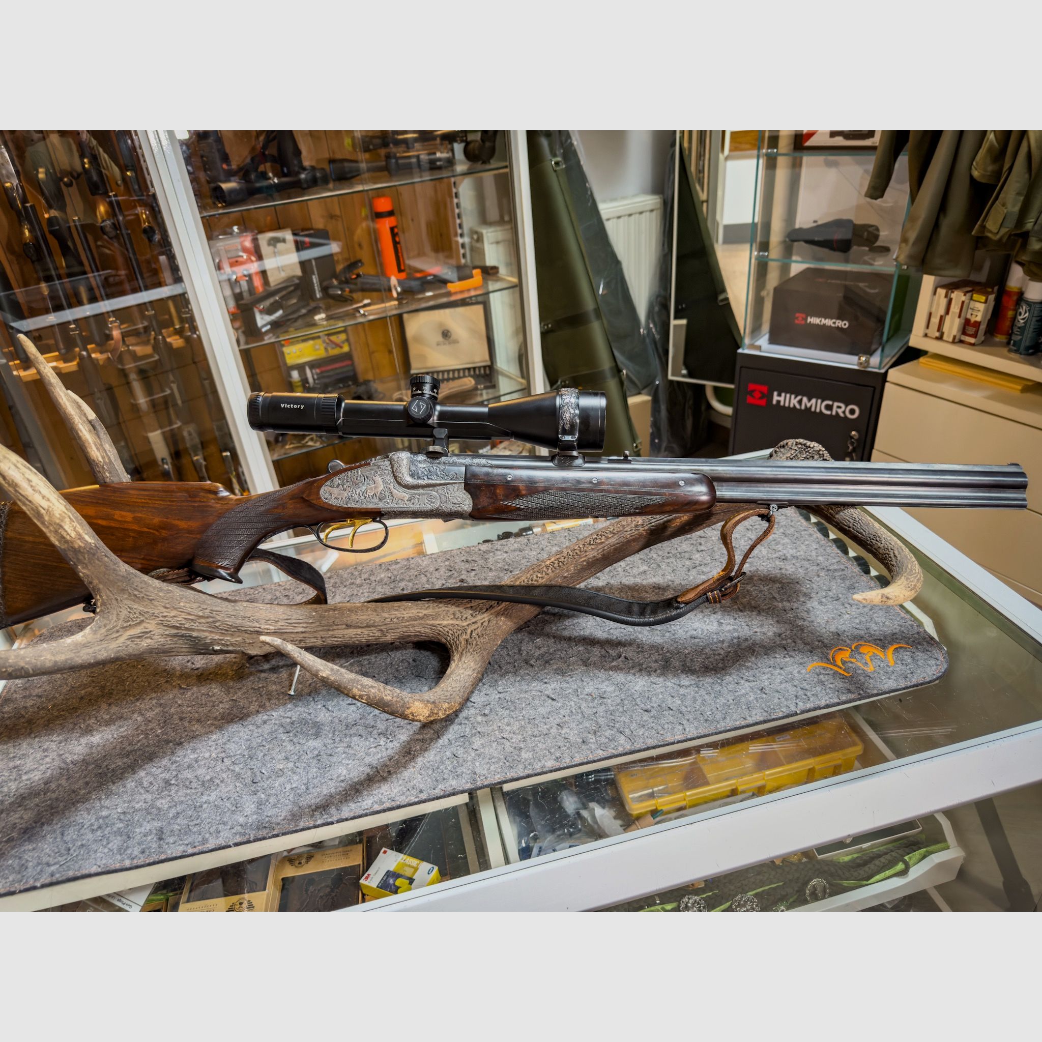 BBF 7X65R / 12/70 with 5.6×52 R insert barrel – from the possession of Gerhard Stauch (GDR) with interchangeable barrel