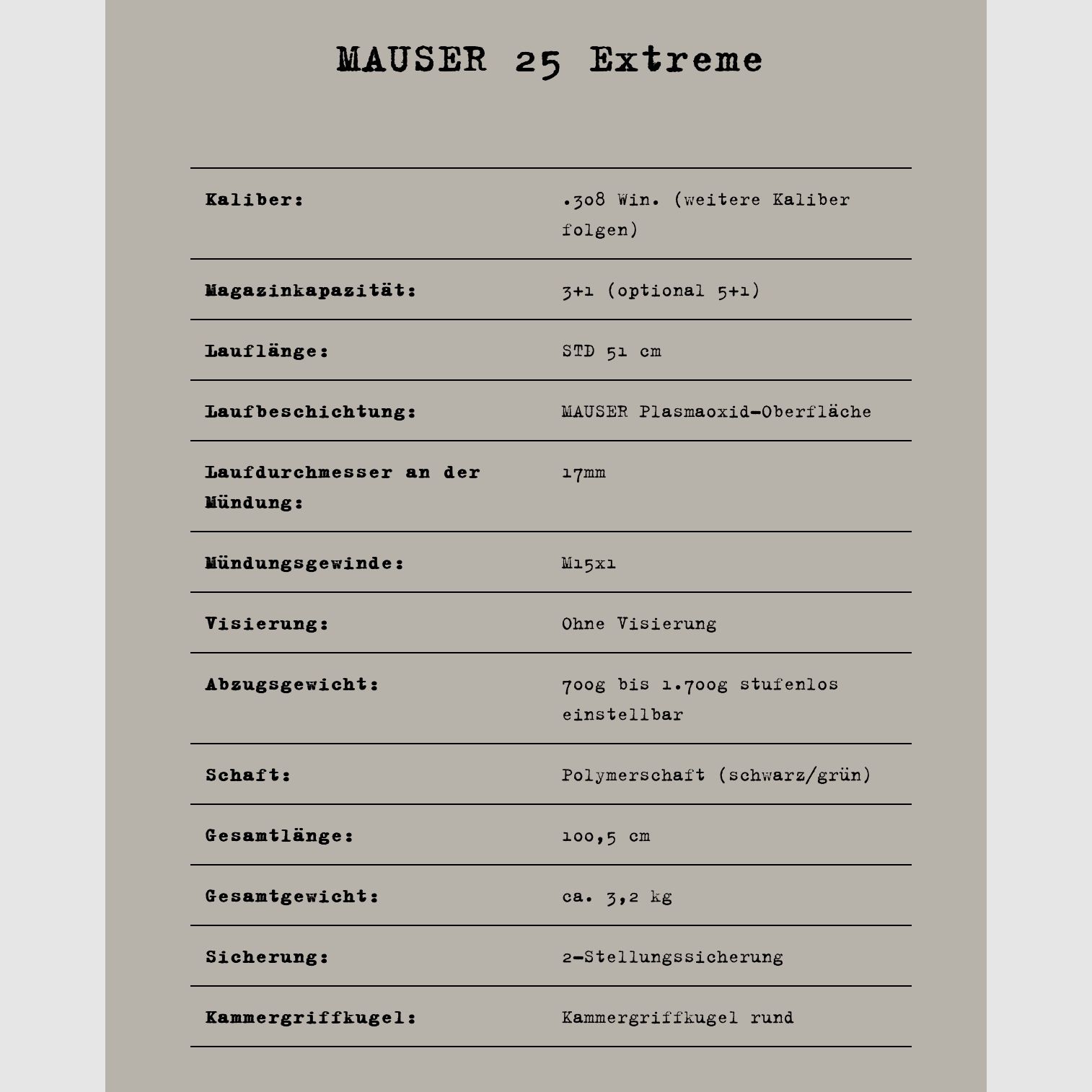 MAUSER M25 Extreme .308Win, 51er LL M15x1 + RS-4 2,5-10x50S, zdjęcie 3 z 7