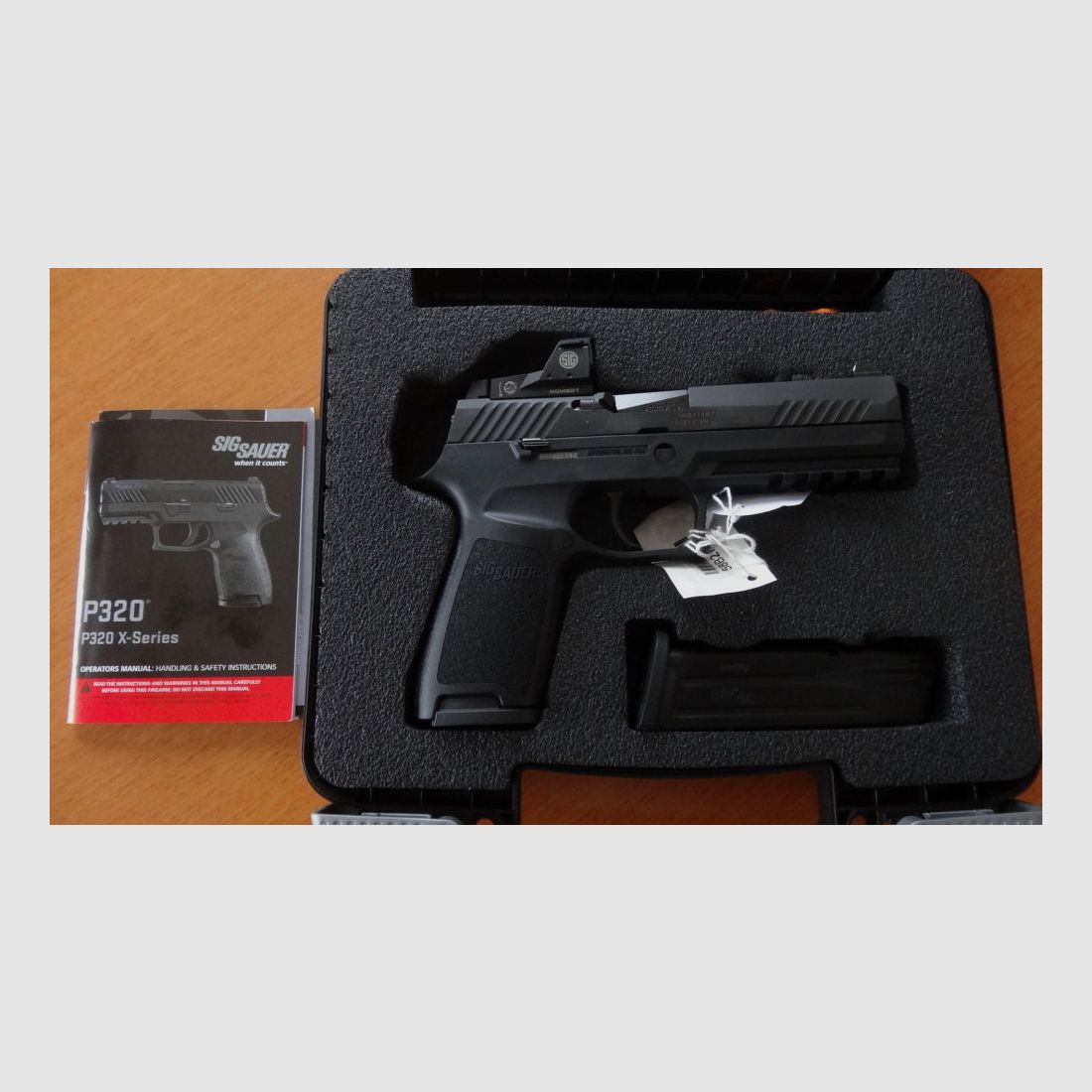 Sig Sauer SL-PISTOOL: SIG SAUER P320 RX VOLLEDIGE MAAT MET ROMEO1 KAL. 9MM LUGER
