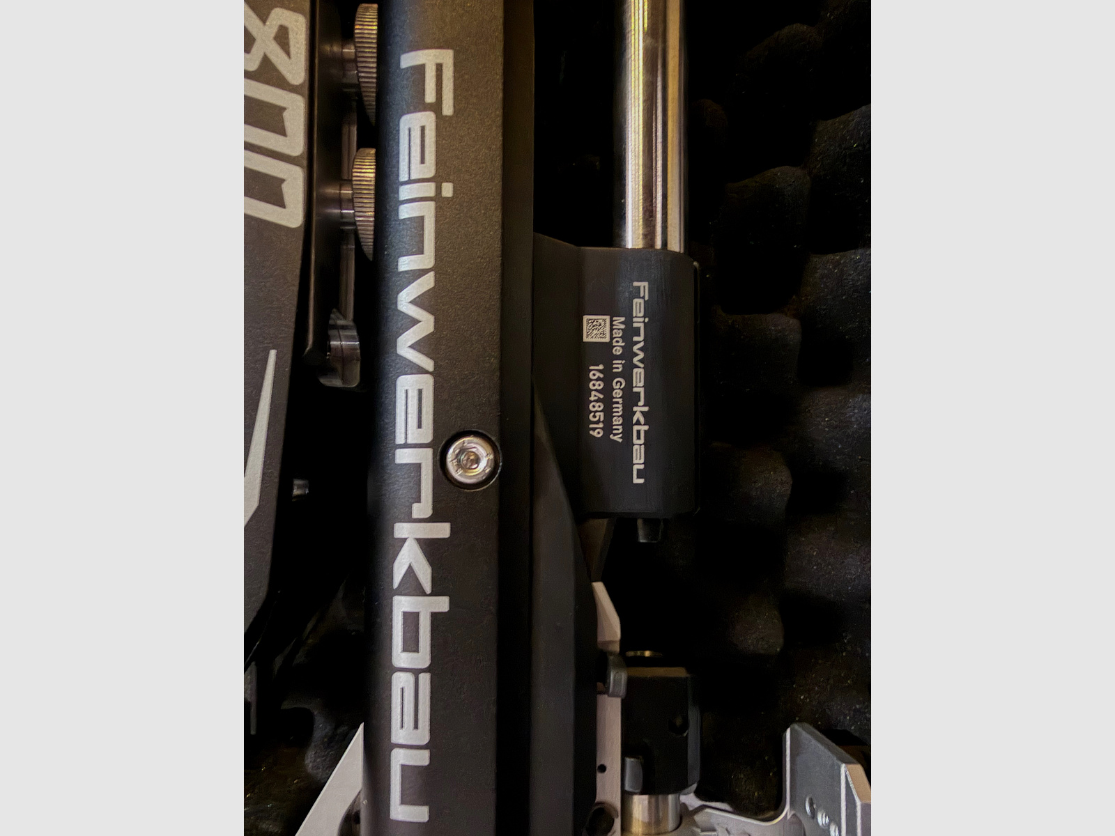 Feinwerkbau 800 Alu Silber/Sch Schaftkappe Comfort-Line / Grifgröße M