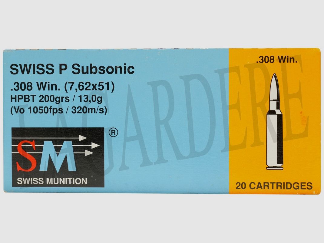 RUAG-SWISSP DEFENCE SUBSONIC HPBT 200 GRS (Patrone mit Geschoss)