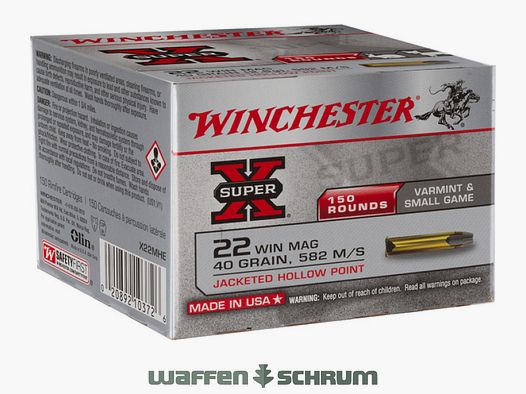 Winchester SuperX TM 2,6g - 40gr. .22WinMag 150 pacco.