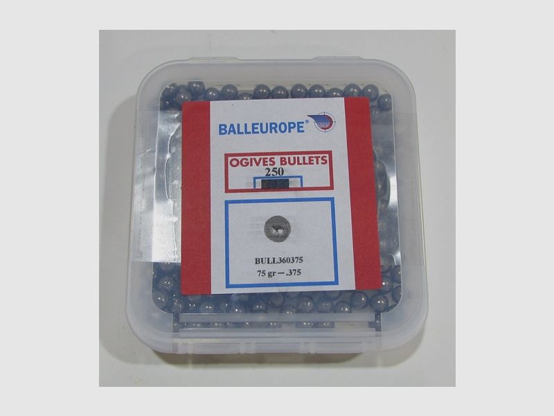 Box mit 250 Rundkugeln Schwarzpulver Kal. 36 75 Grain Balleurope