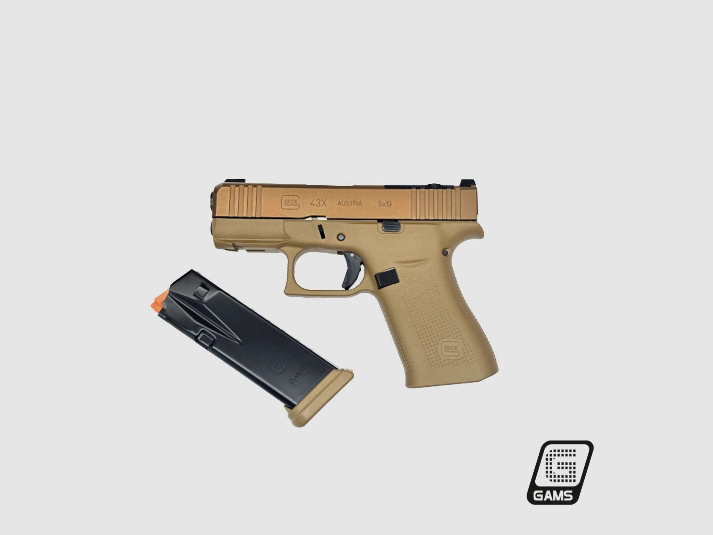 Pistola GLOCK 43X MOS K Coyote, immagine 3 di 3