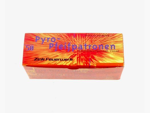 Pfeifpatronen 15mm von Zink, 50 Schuss, CE-Konform