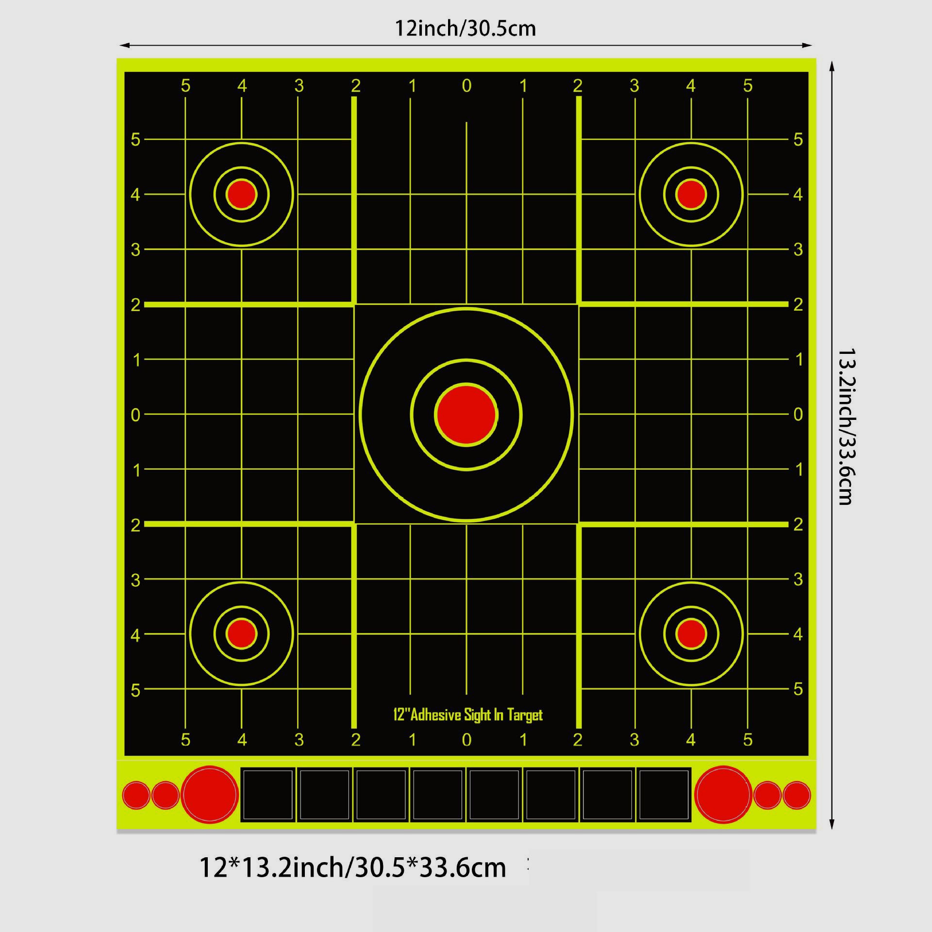 12x13,2 Zoll Training Zielscheiben, Splatter Papier, Aufklebe Sticker, gute Erkennbarkeit auch für Longrange