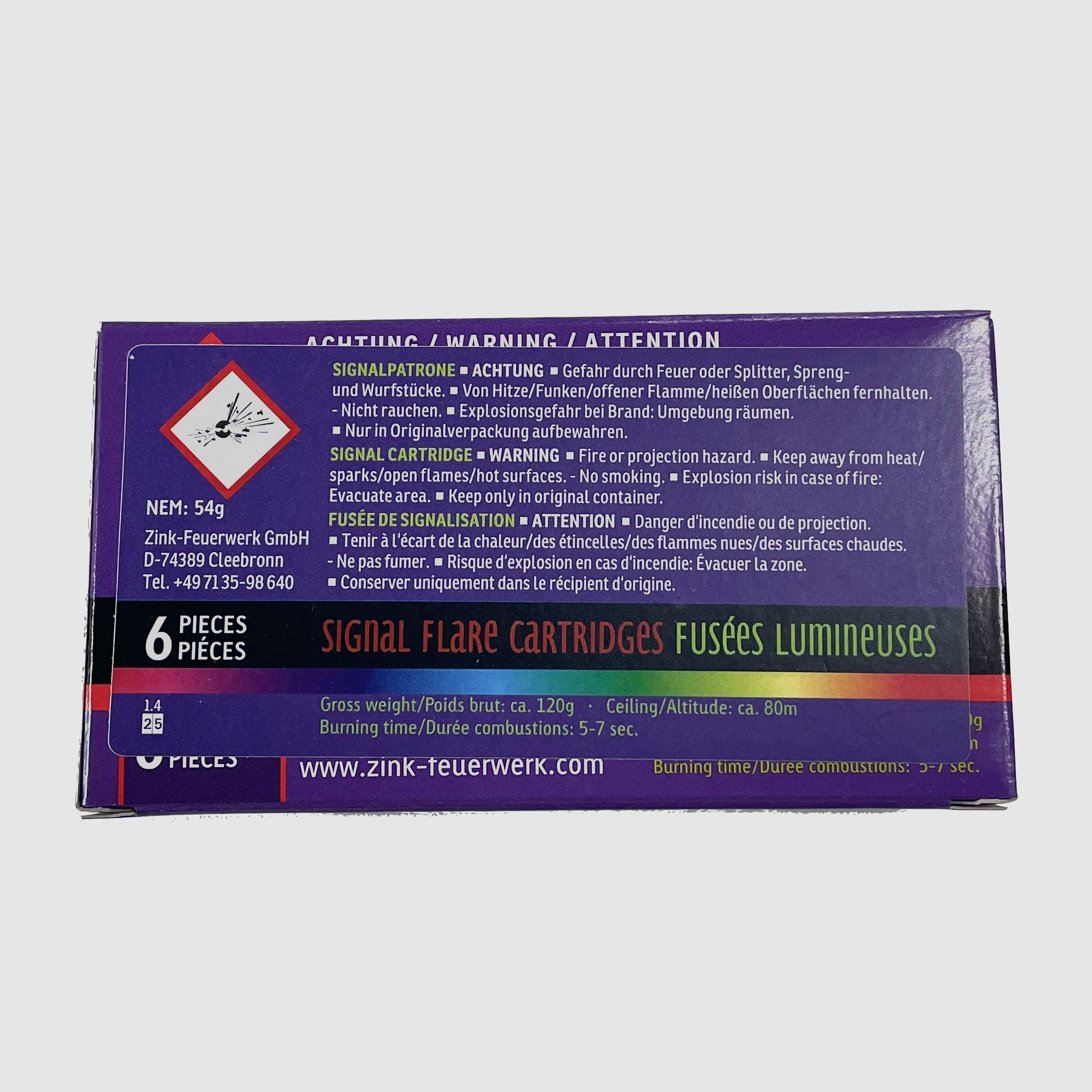 Cartuchos de luz ZINK Cal. 12/70 6 unidades 48181000