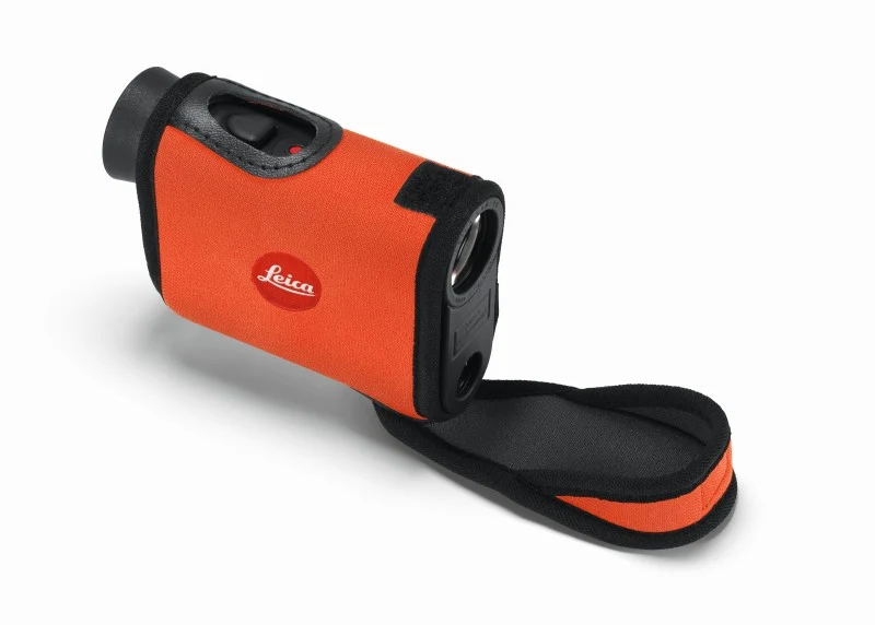 Orange neoprene cover for Leica Rangemaster CRF rangefinder