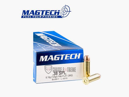 50 Munitions MAGTECH cal 38SPL 125gr FMJ Flat