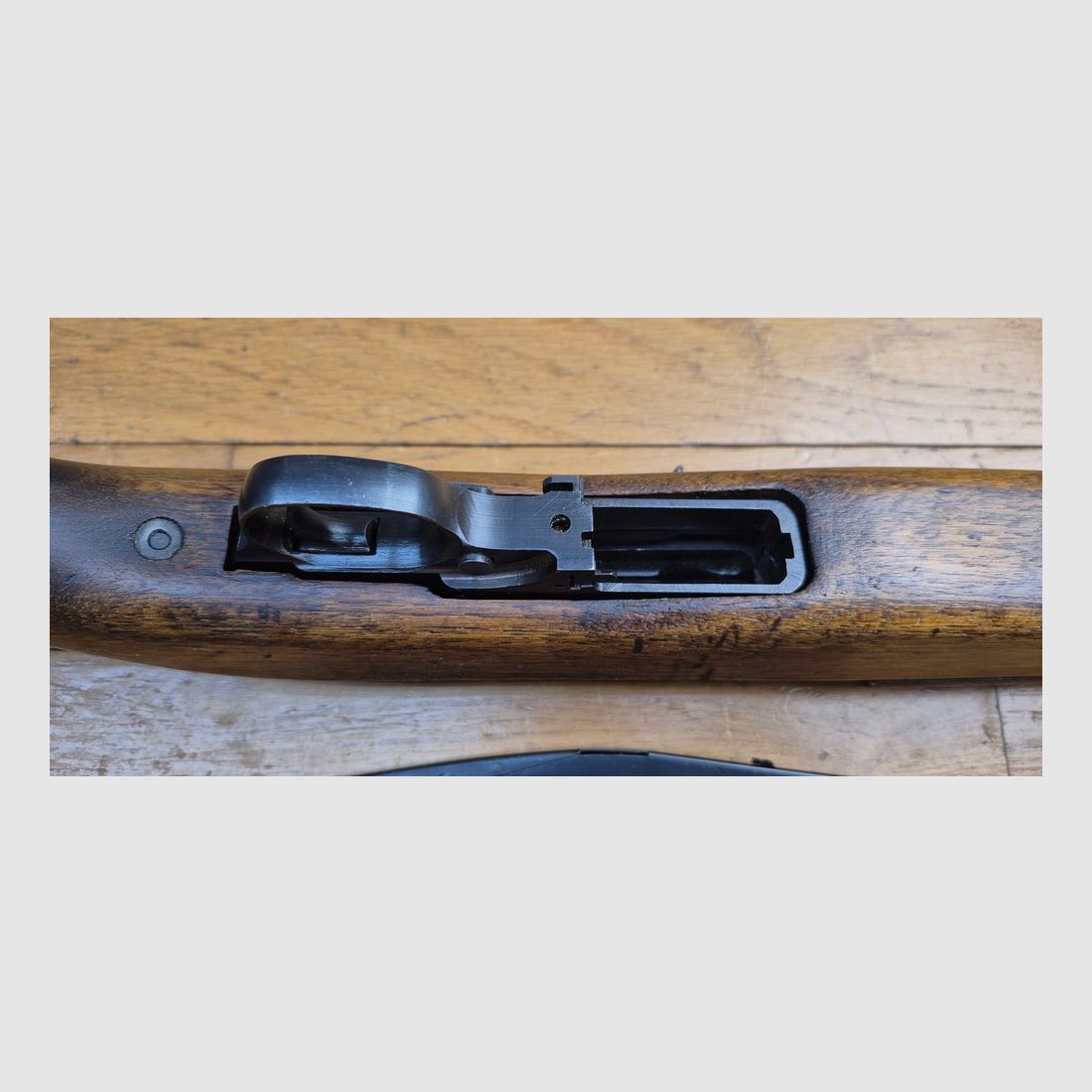 Sehr seltene USM2 Repetierbüchse – Die automatische Version (select-fire) der USM1 – Herstellung INLAND von 1945 – Originalkaliber .30 M1 (7,62×33) – Waffe Typ T4/M2, nicht aus einer umgebauten USM1 – Ausgezeichneter Zustand – TBE++ – Kriegsgerät Kategorie A2 – NUR EXPORT, Bild 16 von 41