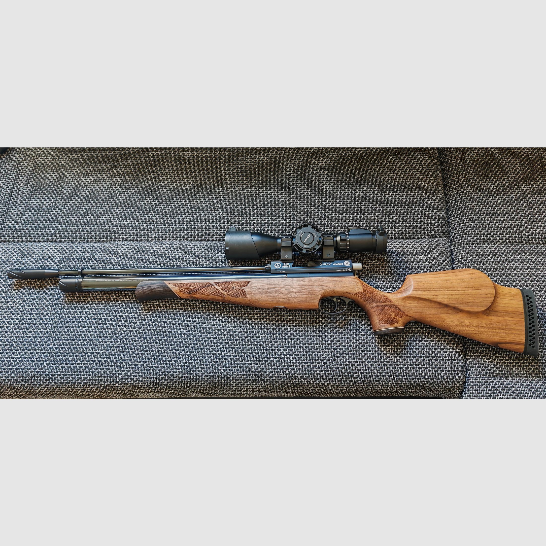 Air Arms S400 Walnuss 4,5mm, rechts, wie Neu