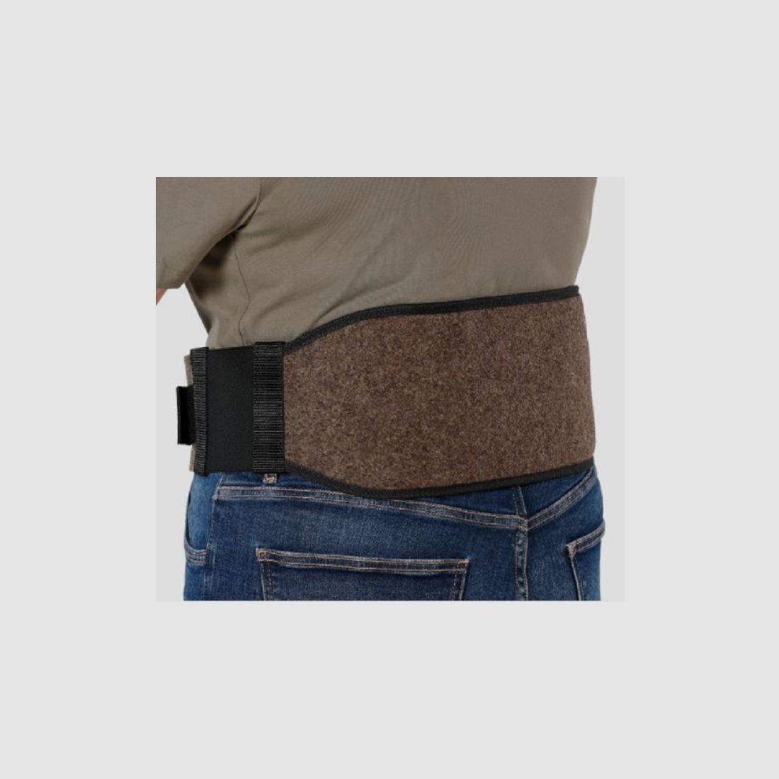 Wollfilz Nierenwärmer mit Tasche im Rücken (für Wärmepads) - ideal für (Winter)Ansitz