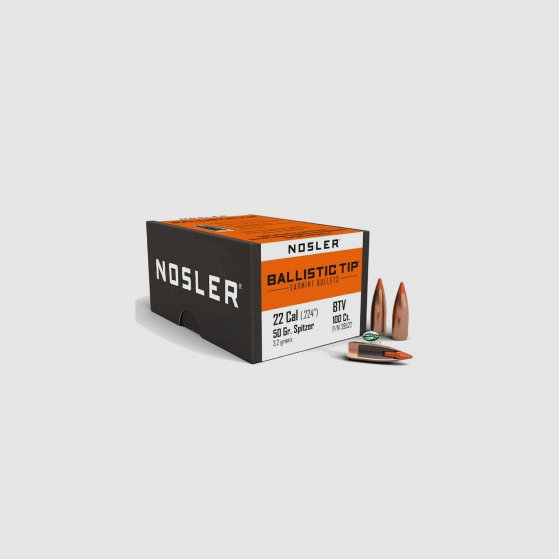 NOSLER Geschosse BALLISTIC TIP Kal.224 55gr. 39526