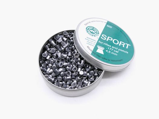 ahg Sport pellets Diabolos Runddose .177 cal 500 Stk. 4,5 mm 0,53 g für Luftgewehr und -Pistole