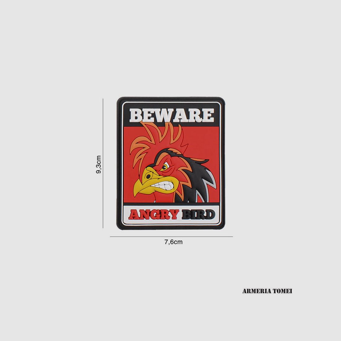 PATCH – 3D PVC BEWARE ANGRY BIRD #5121