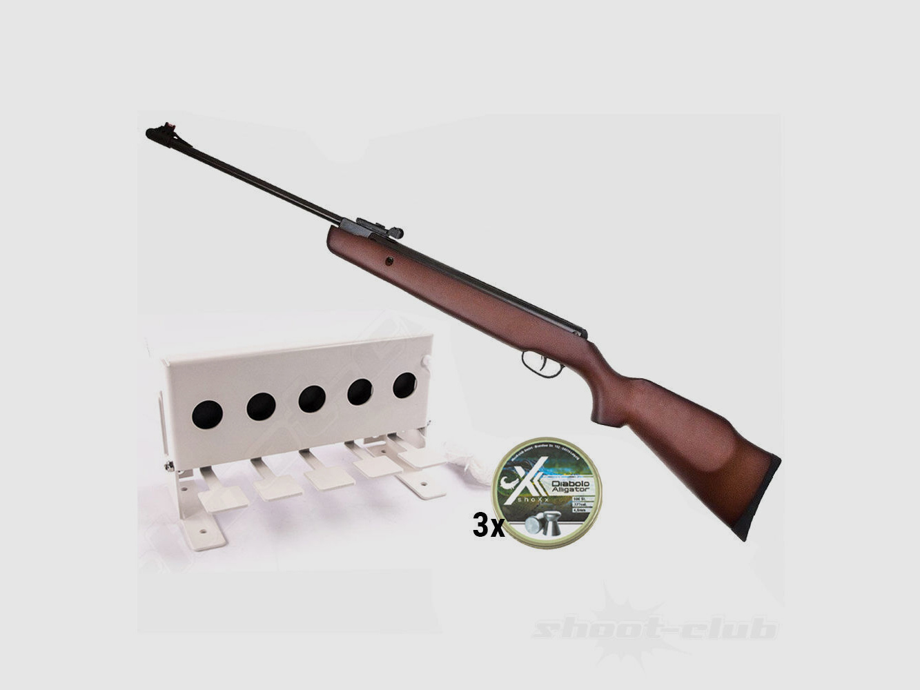 Hämmerli Black Force 550 Luftgewehr 4,5mm Diabolos im Biathlon Set