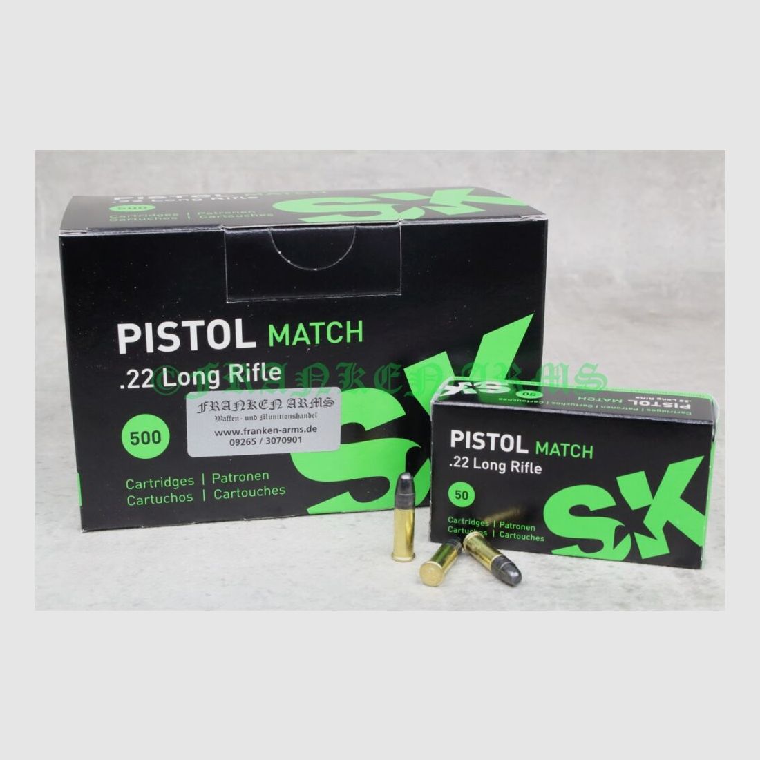 SK PISTOL MATCH .22 l.r. 40gr. 2,59g 50Stück Staffelpreise
