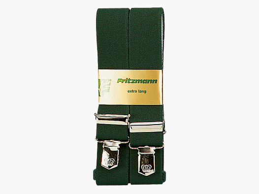 Green suspenders, 4 clip fasteners