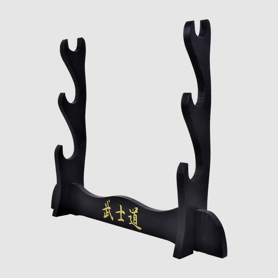 Matte black sword stand for 3 swords