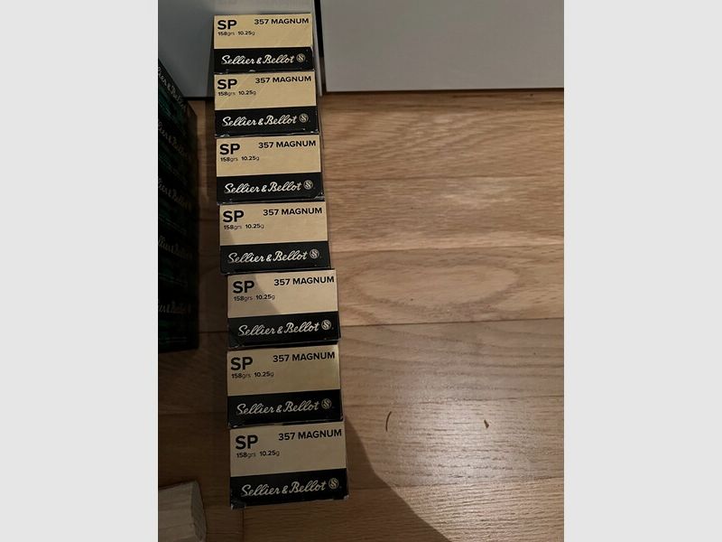 350 Schuß (7 Packungen) 357 Magnum 158 Grain Sellier&Bellot