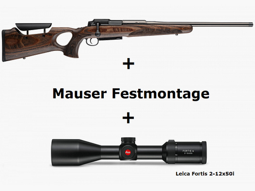 Mauser M25 Max + Leica Fortis 2-12x50i + Montaje + ... Paquete completo