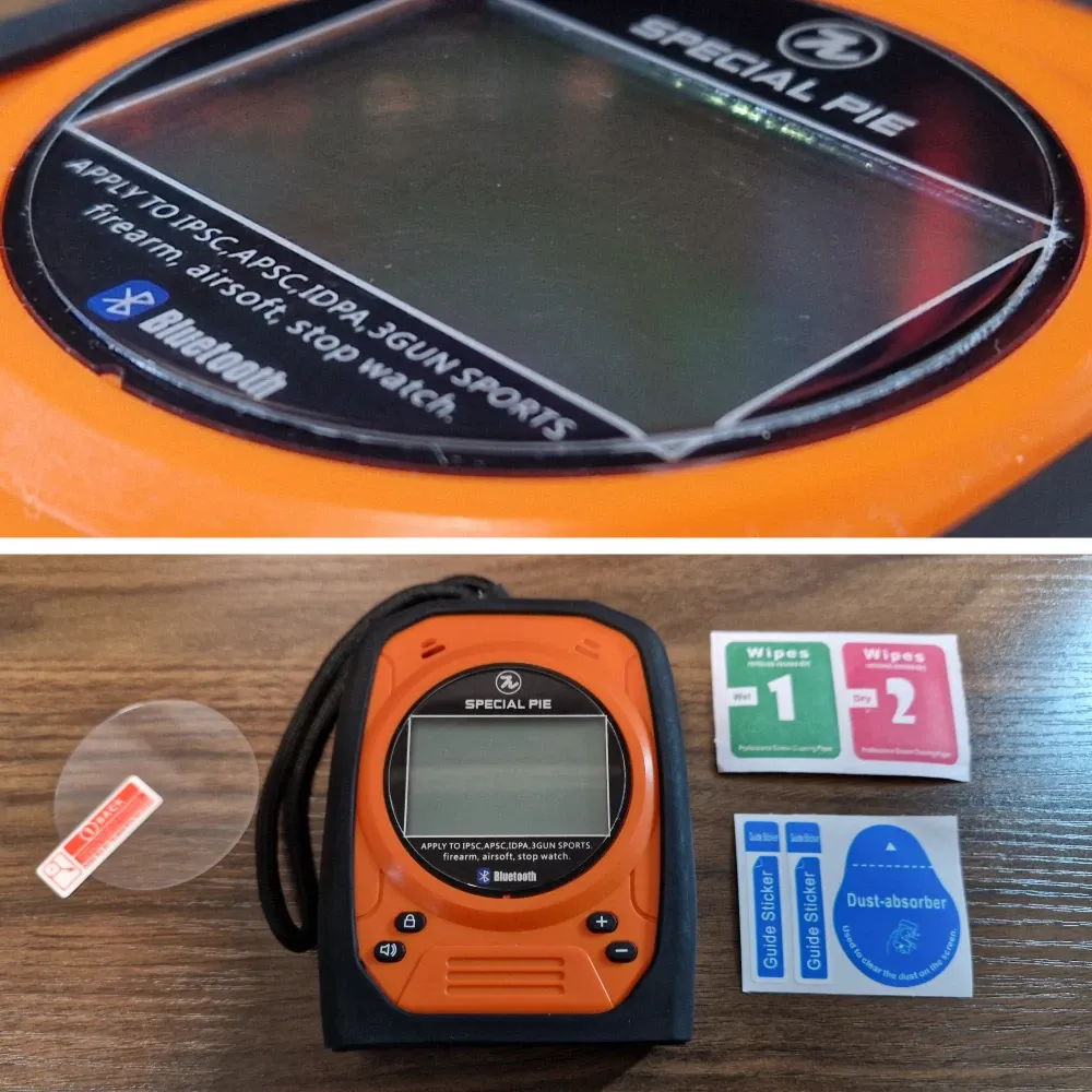 Protección de pantalla para cronómetro de tiro IPSC Special Pie de vidrio templado