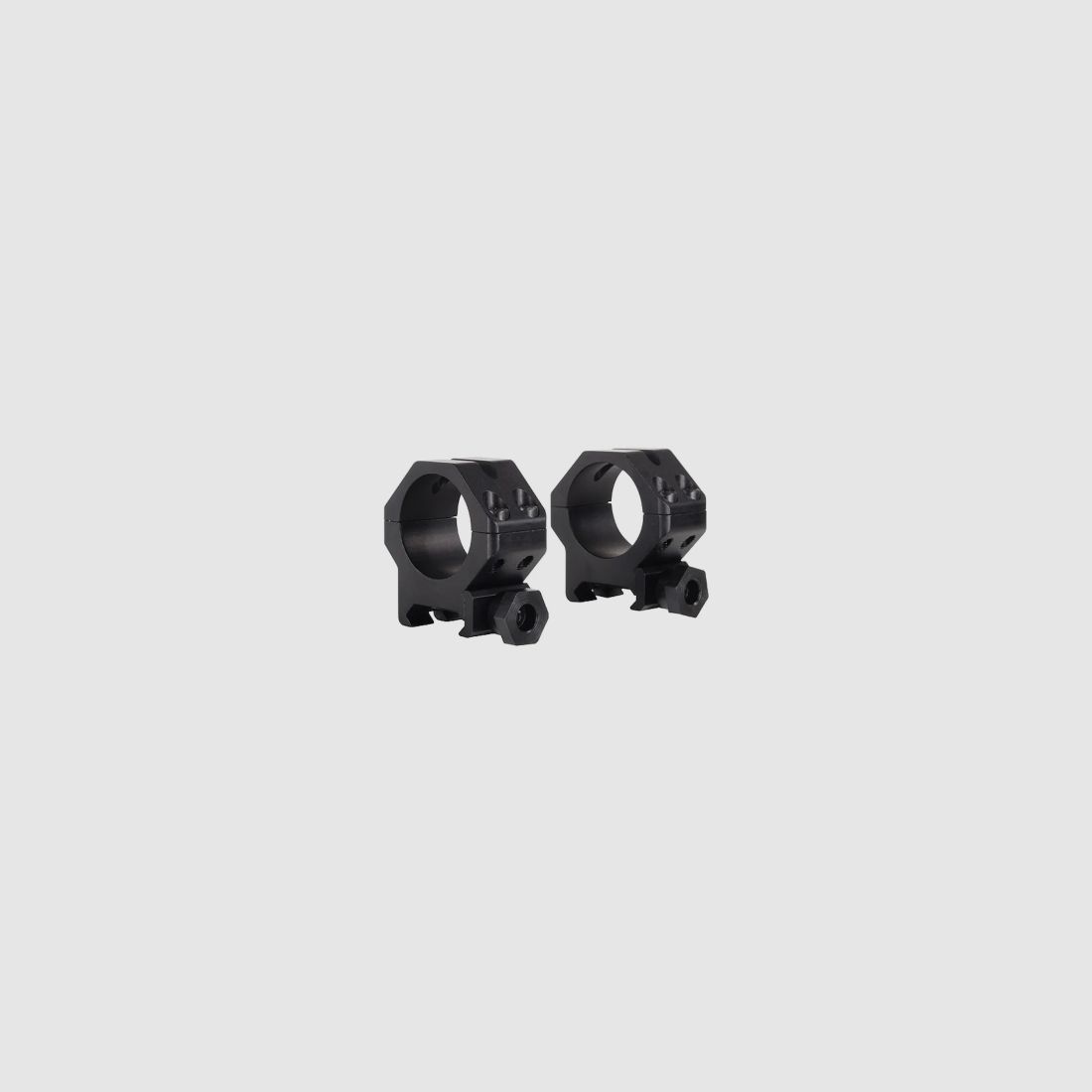 Weaver Tactical 4-Hole Skeleton Weaver-Style Ring matte black 25.4mm medium, BH 7.11mm