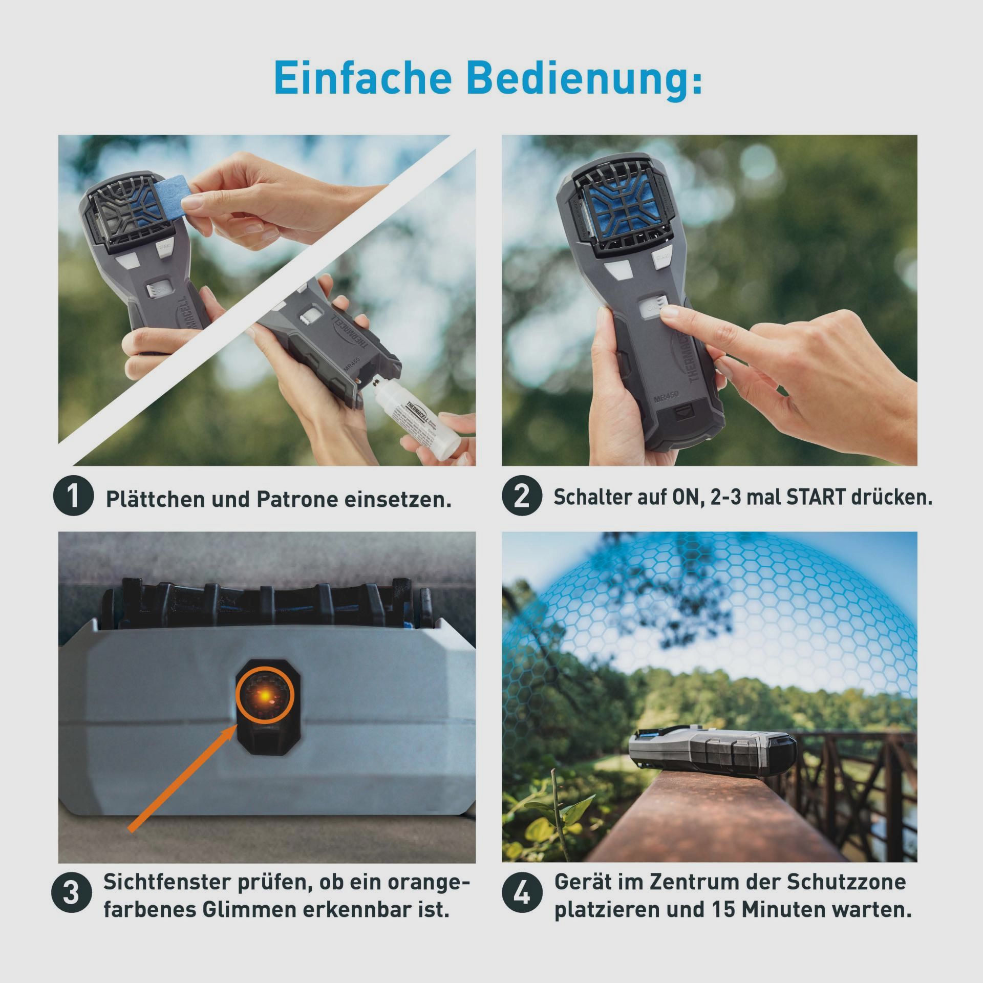 THERMACELL 920204 Mückenabwehr Handgerät MR-450 grau ZoneCheck