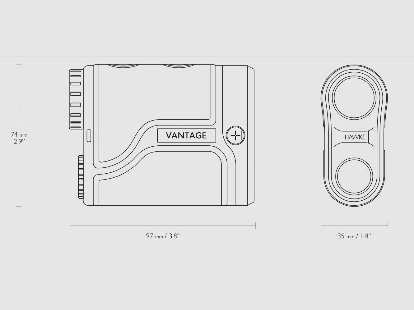 HAWKE 41200 Laserafstandsmeter 6x21 Vantage LRF 400
