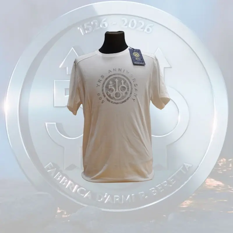 Beretta T-Shirt Jubiläum 500 Jahre Weiß – TS982