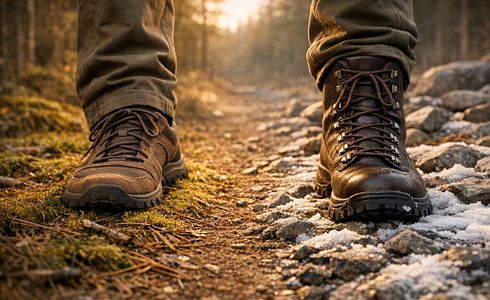 Leichte Jagdschuhe vs. schwere Stiefel