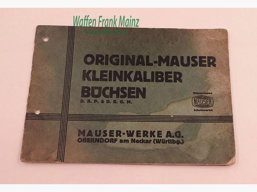 Mauser - Oberndorf Bedienungsanleitung KK-Büchsen