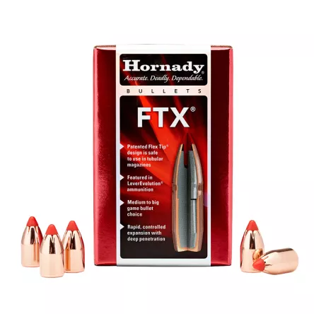 Ogives Hornady 44 .430 FTX 265gr (50 pièces) (4305), image 1 sur 2