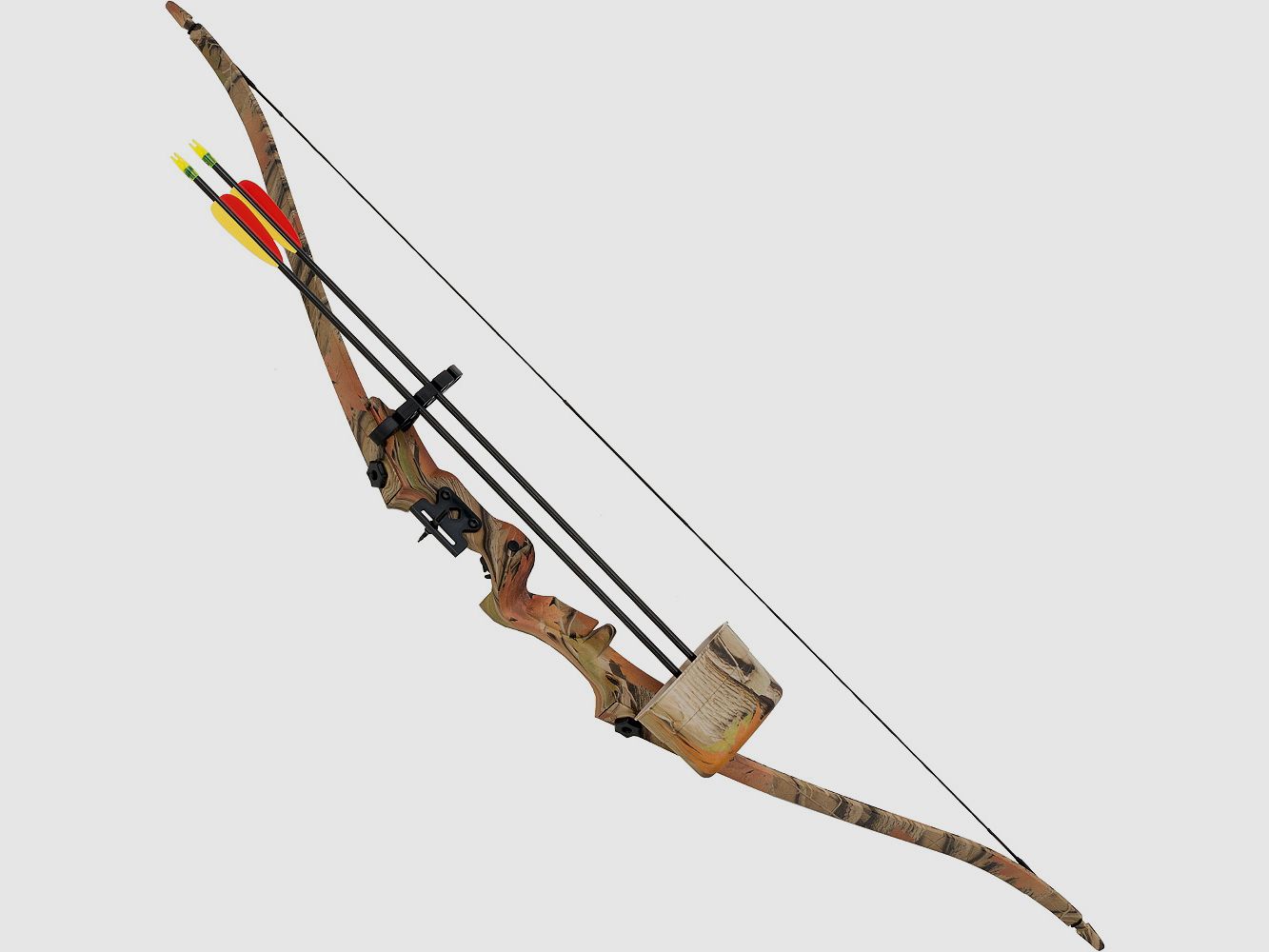 Recurve bow set 20 lbs in camo design