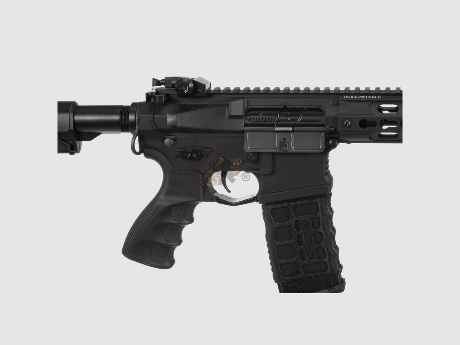 G&G GC16 WARTHOG 12" met ETU in zwart Airsoft S-AEG vrij vanaf 18