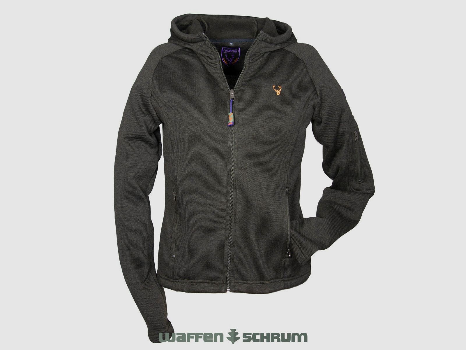 Hubertus Sweat Jacket Women dark olive