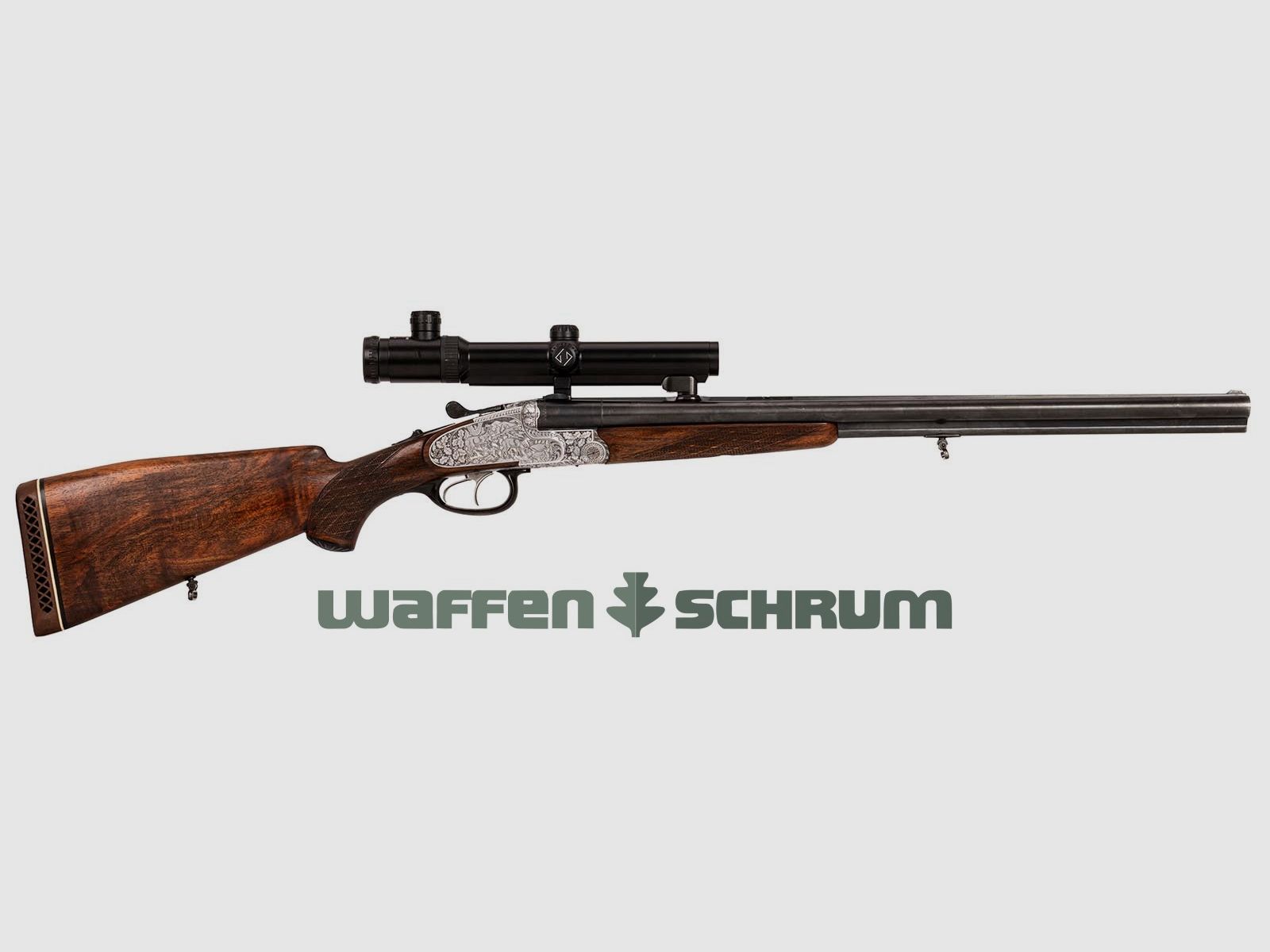 Krieghoff Trumpf-Primus-Dural 16/70-7x65R , ZF Zeiss Varipoint VM 1,1-4x24 T* Abs. 0, S-E-Montage, LL: 60 cm, 80 Schuss RWS TIG 11.5g 7x65R,