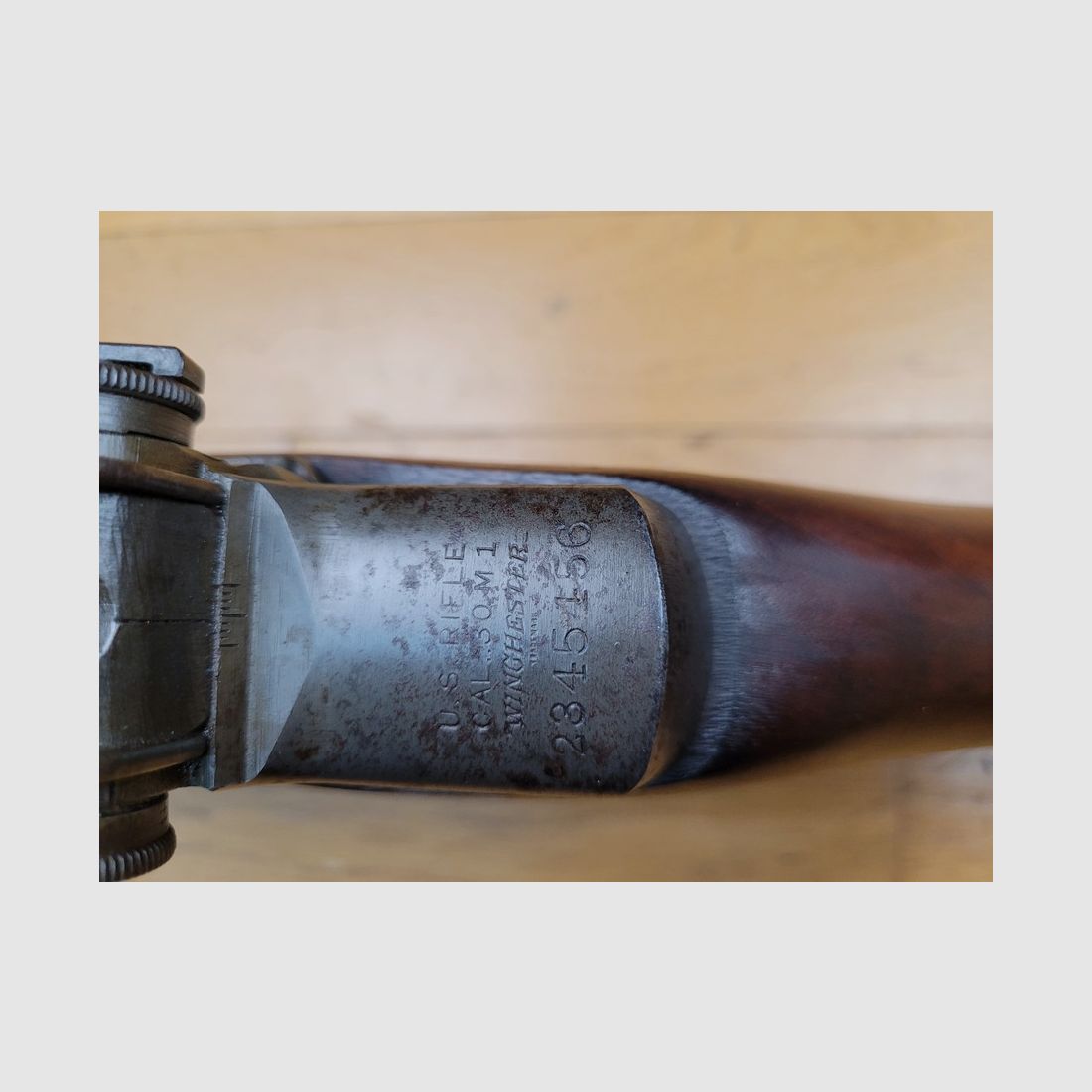 Sehr schöner und mythischer Selbstladeflinte Garand M1 - Originalkaliber 30-06 Springfield - Herstellung Winchester Oktober / November 1943 - Seltenes 100% originales Set - TBE, Bild 15 von 34