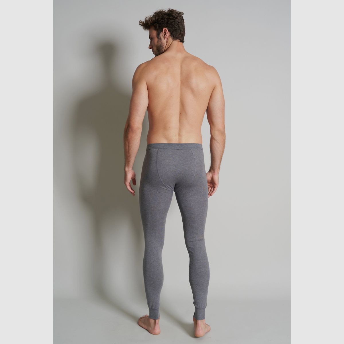 CECEBA Thermo Sport Unterhose Long Grau Dunkel Melange