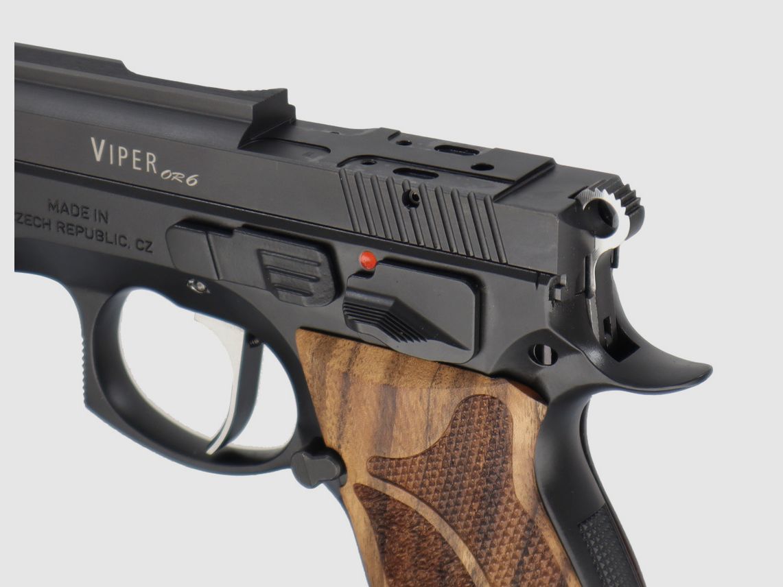 Waffen-Oschatz CZ75 Viper 6 inch met SAO-trekker - Optiek Klaar - Karl Nill Matchgreep